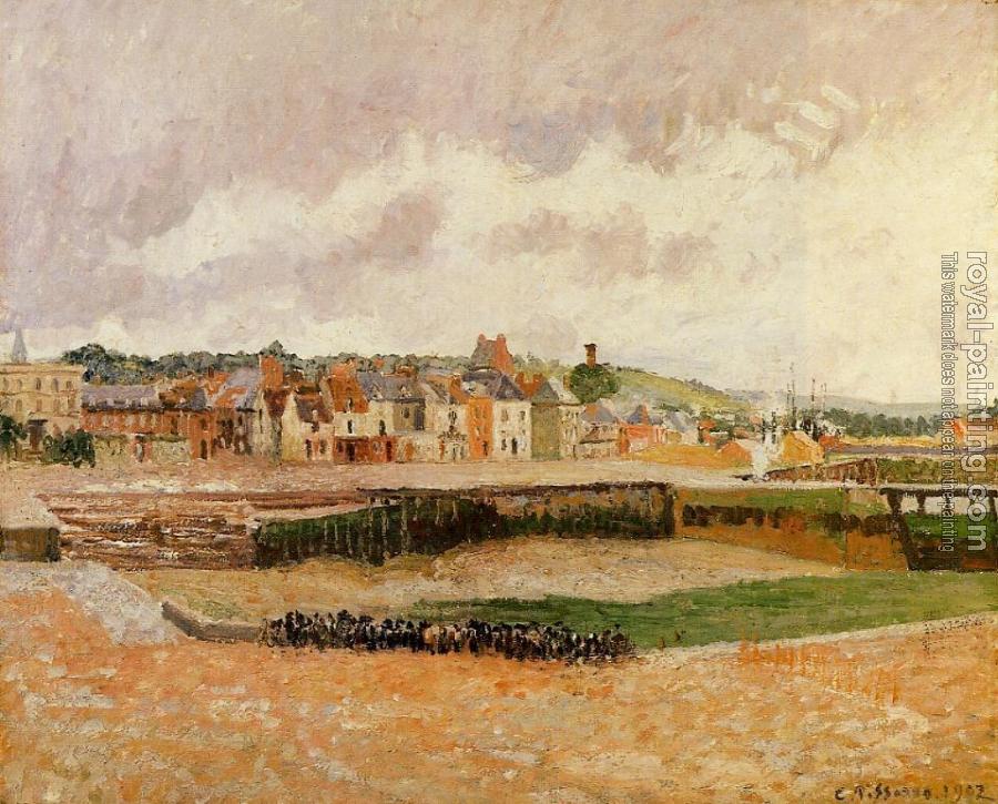 Camille Pissarro : Afternoon, the Dunquesne Basin, Dieppe, Low Tide